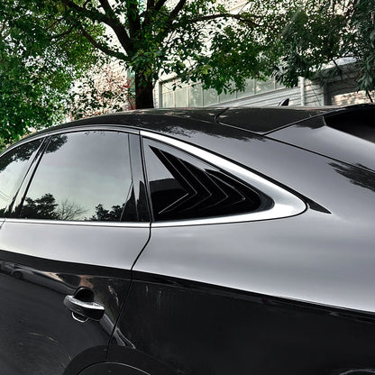 Gloss Black Rear Window Louver Cover for Audi Q5 (2018-2024)