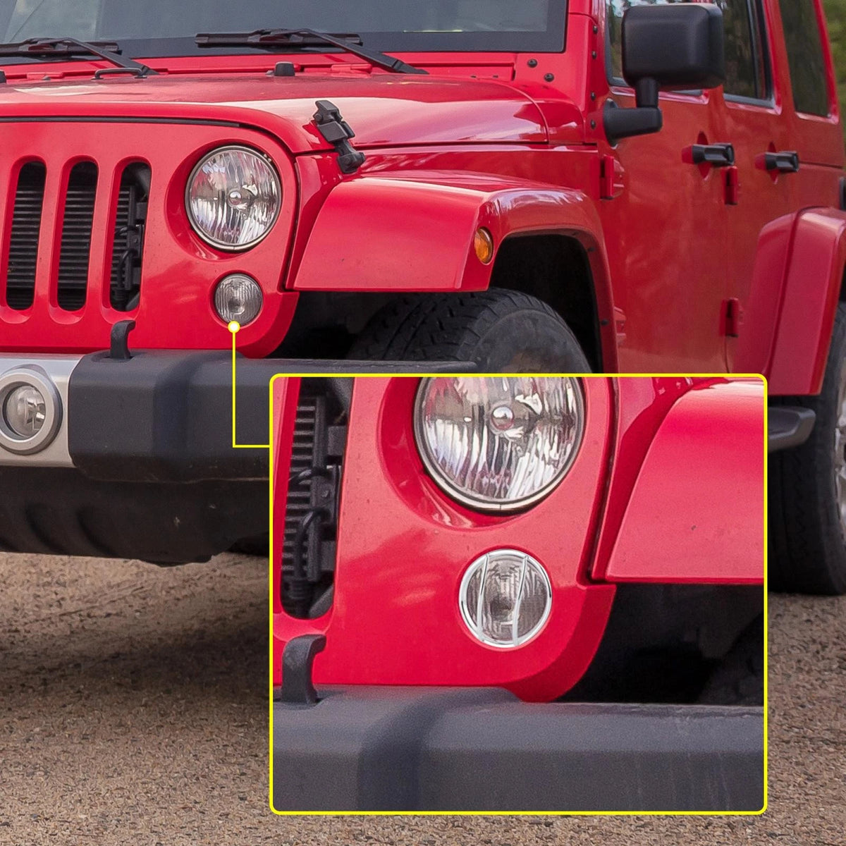 Turn Signal Light Grill Guard Cover for Jeep Wrangler JK (2007-2018)
