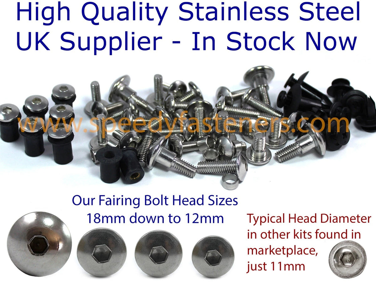 Stainless Fairing & Screen Bolts for Suzuki GSX-R750 (2011–2018)
