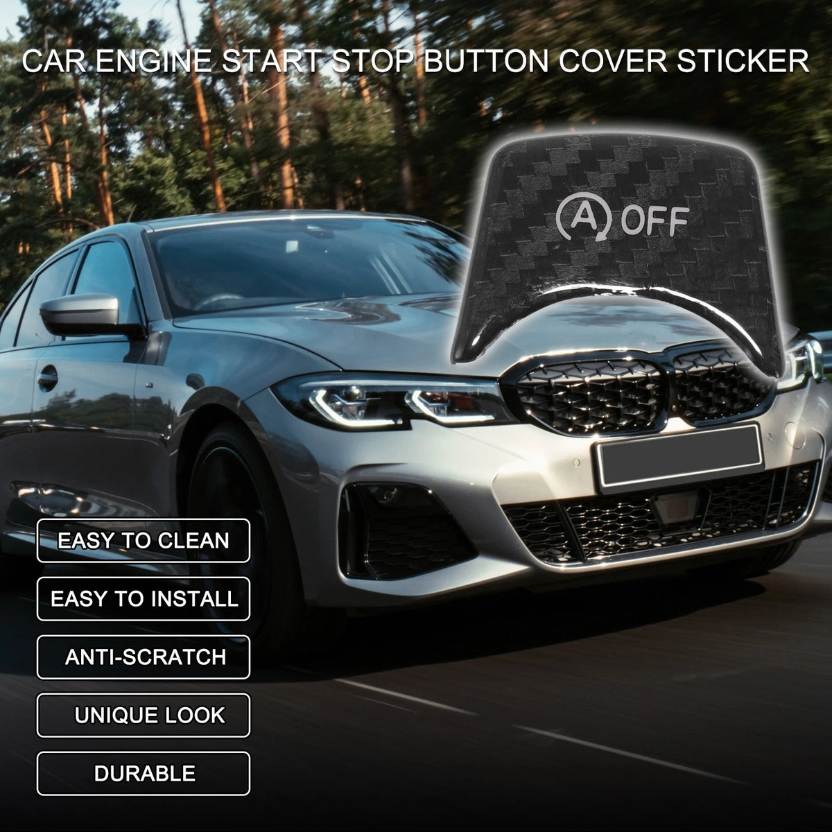 Engine Start Stop Button Cover Sticker for BMW 3 Series (G20/F30/F31)