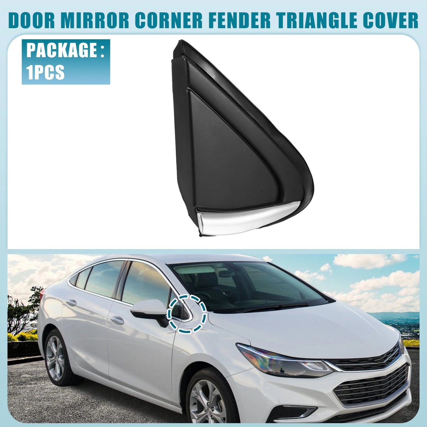 Right Mirror Corner Fender Triangle Cover for Chevrolet Cruze (2008-2016)