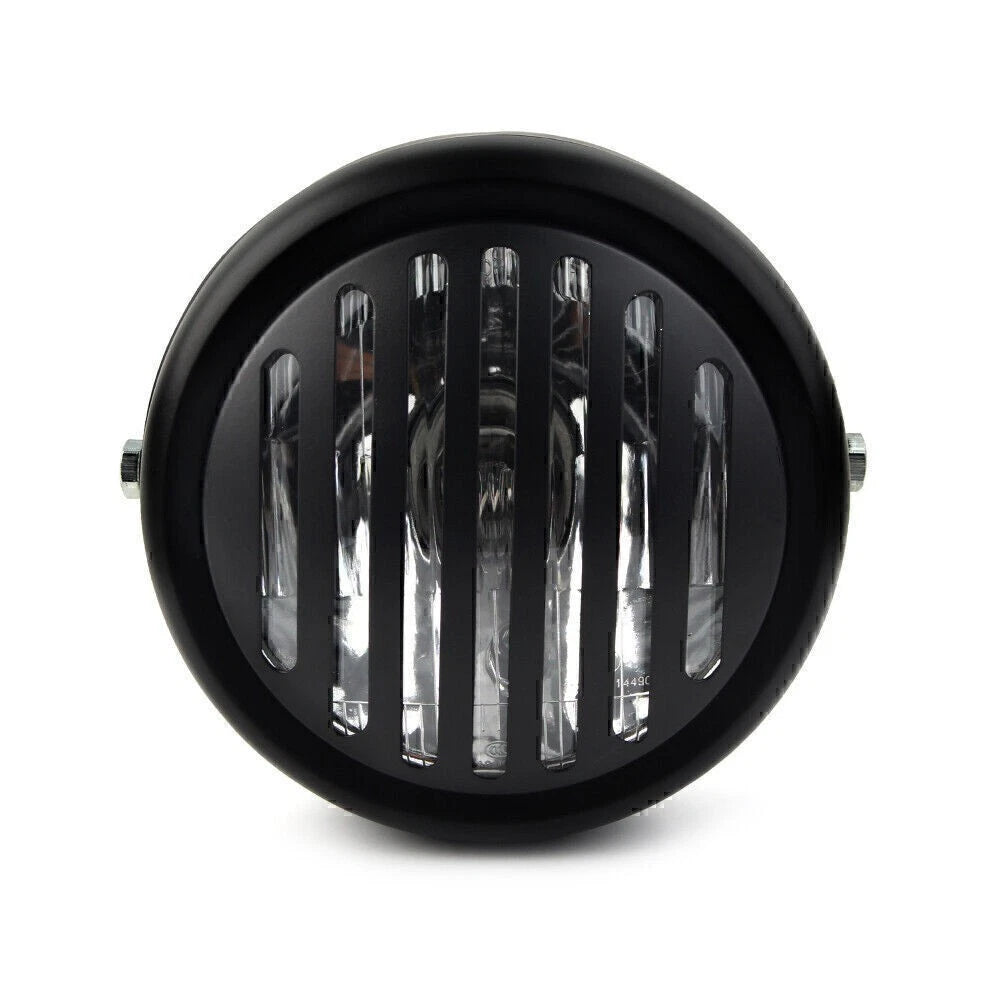 6.5" Round Scalloped Finned Headlight for Harley Sportster