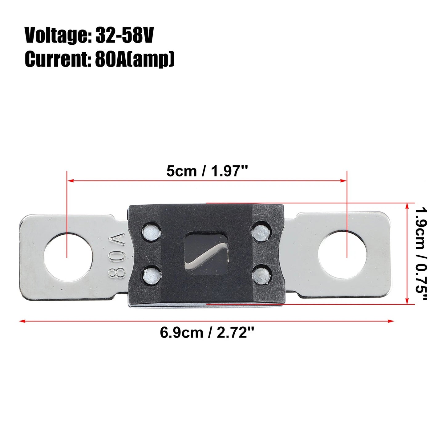 5pcs 80A 32V Fuse for Automotive Truck Motorcycle Boat Audio Fuses Holder