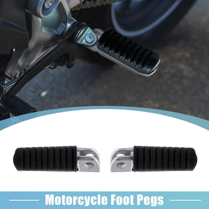 Pair 12.5mm Aluminium Alloy Motorcycle Footrest Footpeg Black for Kawasaki