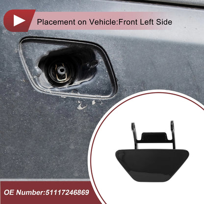 Bumper Headlight Washer Nozzle Cover for BMW 528i (2012-2013) Black