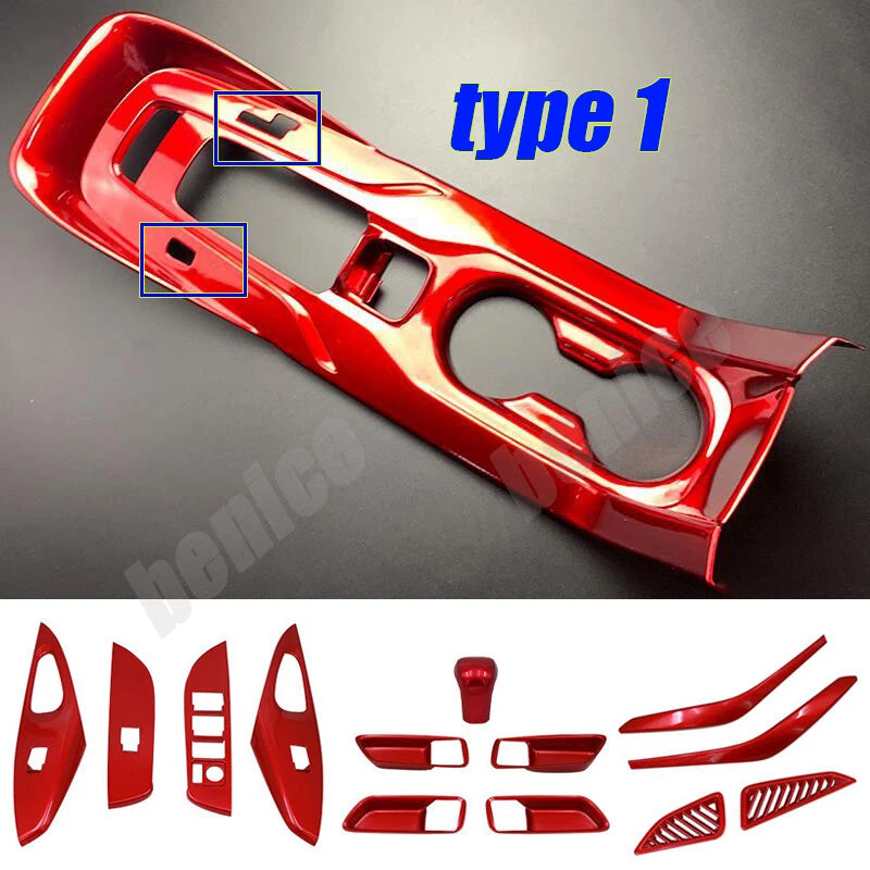 14PCS Red Interior Kit Cover Trim Decor for Toyota Corolla (2019–2024)