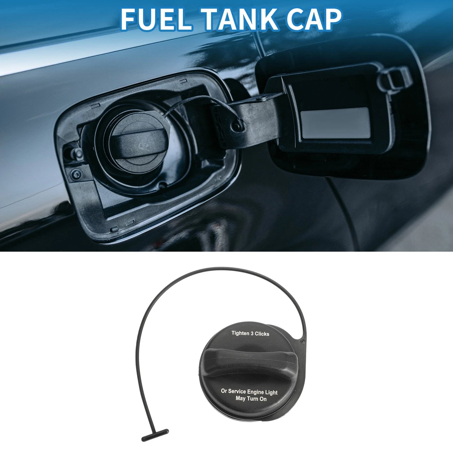 Fuel Tank Cap Cover for Buick Enclave (2008-2011) Black White
