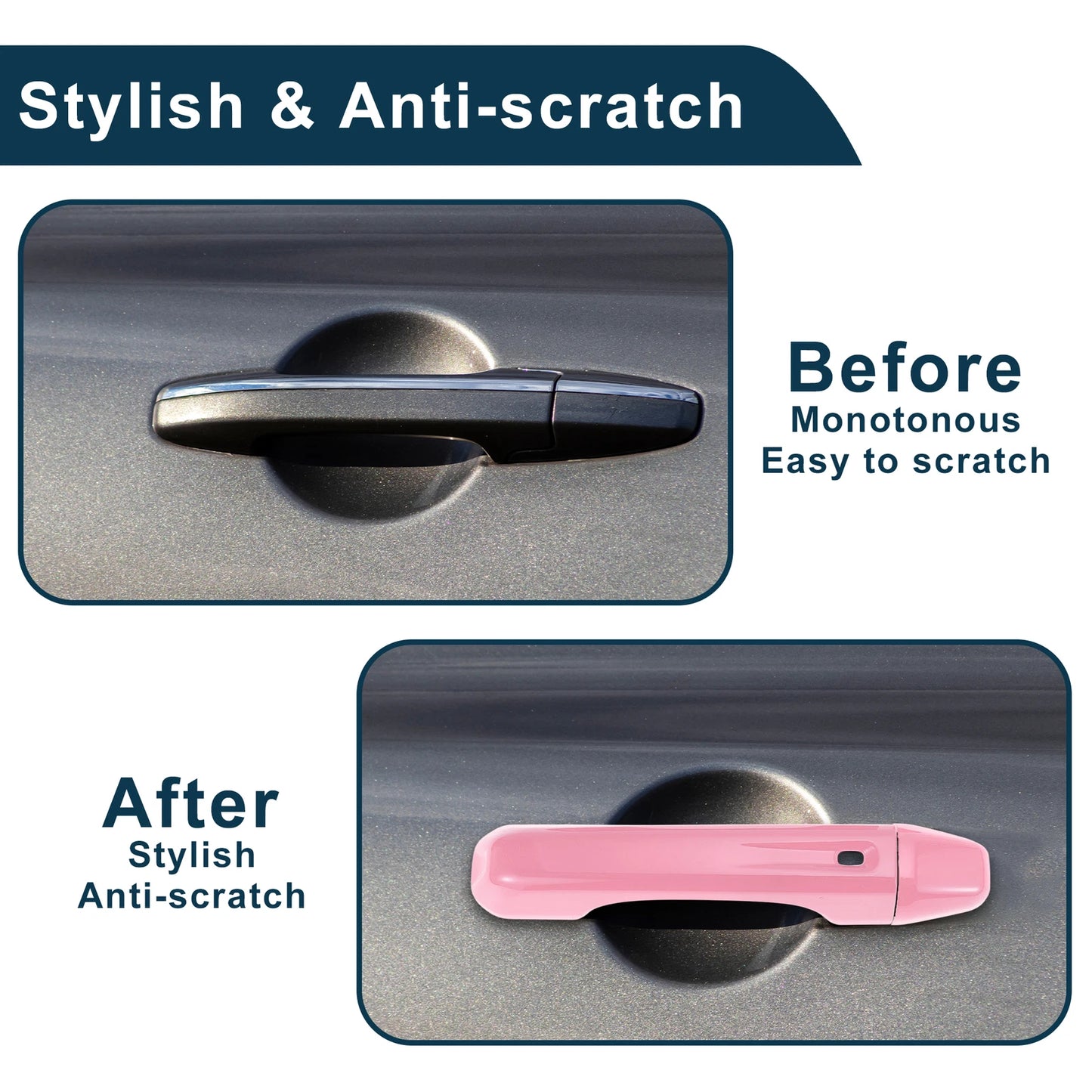 Door Handle Cover Trim for Jeep Wrangler JL (2018-2023) - Pink 1 Set