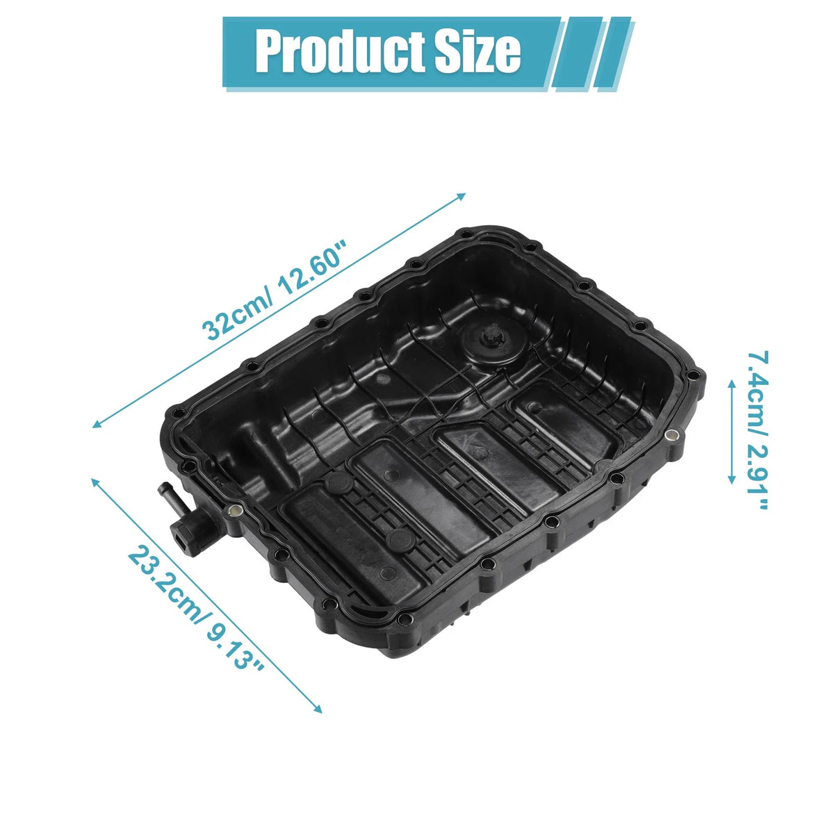Oil Pan Cover for Hyundai Santa Fe 2013-2018 (2 x Plastic Black)