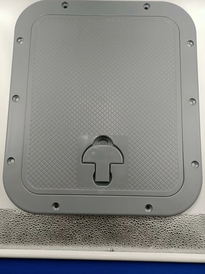Access Hatch Caravan RV Boat Nuova Rade Removable Lid 356x310 Grey