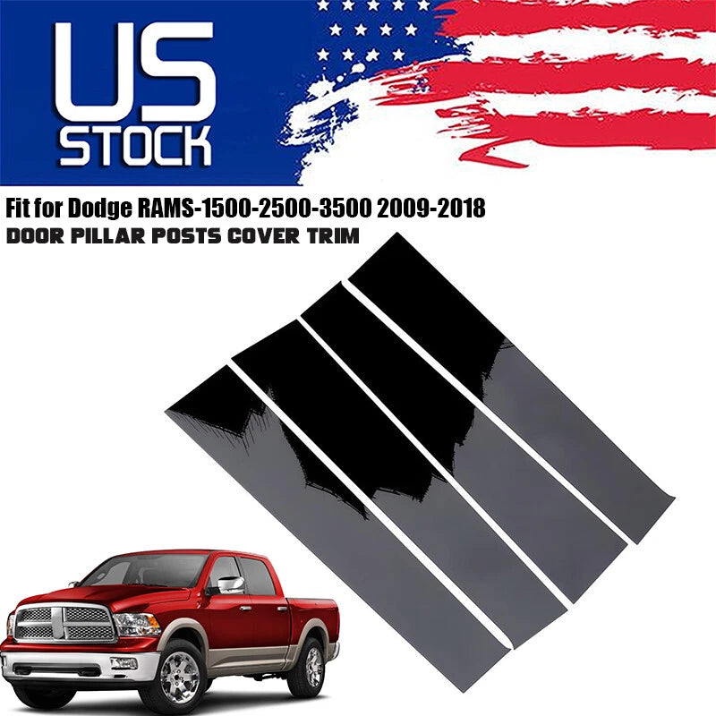 Dodge Ram 1500 2500 3500 Crew/Quad Cab Pillar Post Trim Covers (2009-2018)