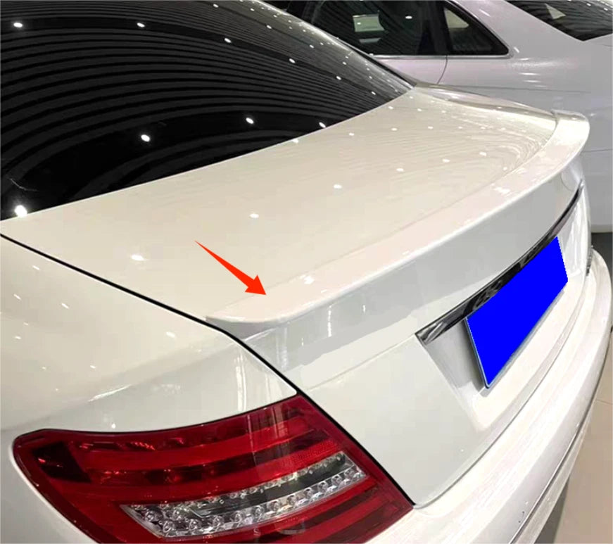 Rear Boot Spoiler Wing for Mercedes C Class W204 Sedan Unpainted ABS (2008-2014)