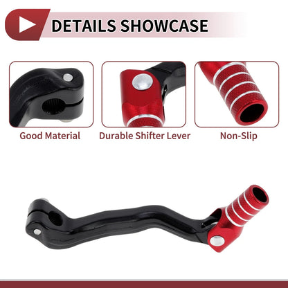 Folding Motorcycle Gear Shift Lever for Bosuer M4 Black Red Silver Tone