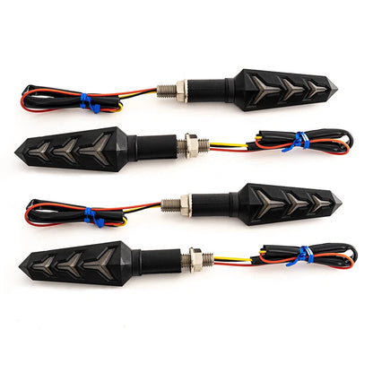 Amber & Blue LED Motorcycle Turn Signal Indicator Lights for Various Models