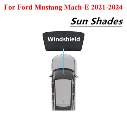 2 x Window Sun Visor Shade Privacy Sleep Shield for Mustang Mach-E (2021–2024)