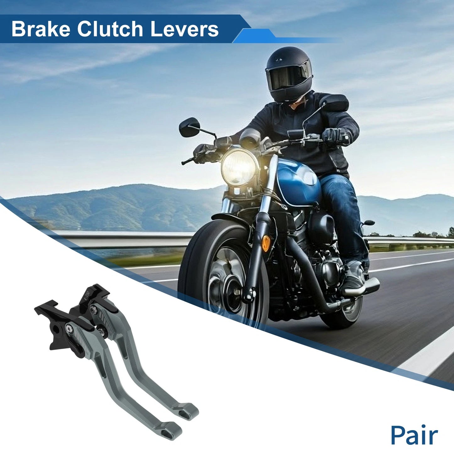 Adjustable Short Brake Clutch / 1 Pair / Lever for Kawasaki Z900 (2025–2025)