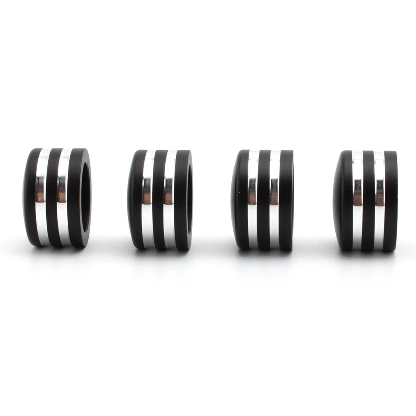 4 x Black White Engine Head Bolt Cover Nuts for Triumph Bonneville