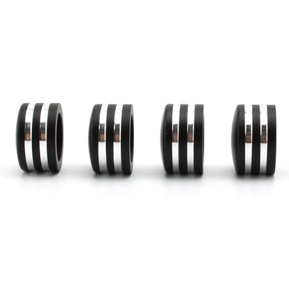 4 x Black White Engine Head Bolt Cover Nuts for Triumph Bonneville