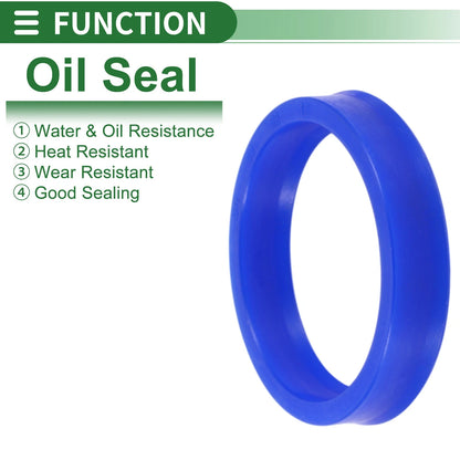 Oil Seal 52x62x12mm TPU Seal Ring Rotary Shaft High Pressure Blue 5 Pcs