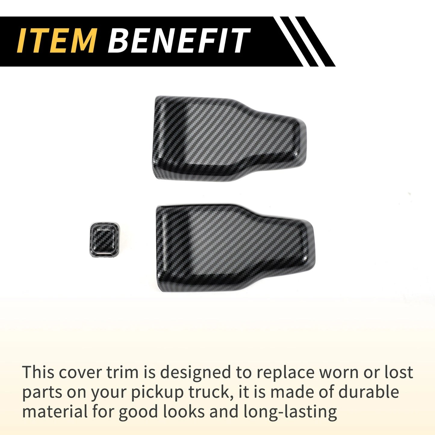 Rear Window Hinge & Nozzle Decals for Jeep Carbon Fiber Pattern (Fits All Years)