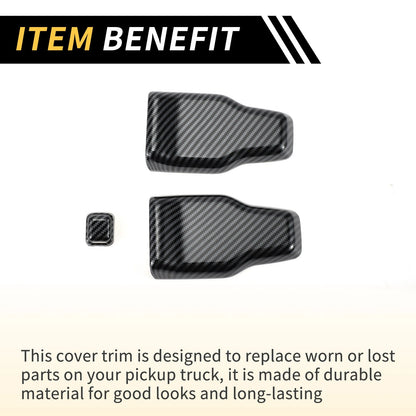 Rear Window Hinge & Nozzle Decals for Jeep Carbon Fiber Pattern (Fits All Years)