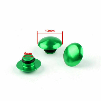 10 x M8 Green Protective Caps for Motorcycle Screws & Bolts