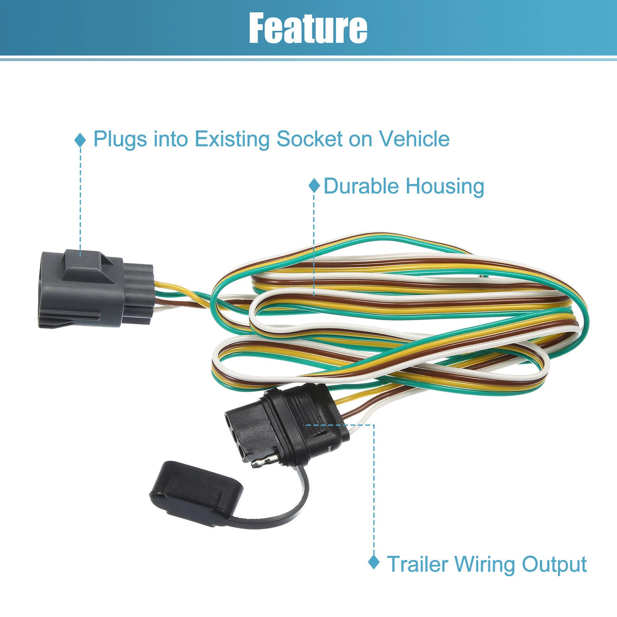 4 Pin 4 Way Trailer Wiring Harness for Chevrolet Traverse (14 - 17)