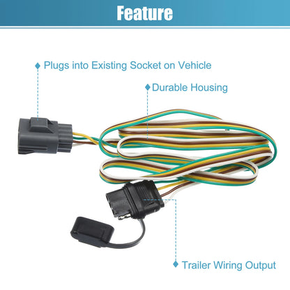 4 Pin 4 Way Trailer Wiring Harness for Chevrolet Traverse (14 - 17)