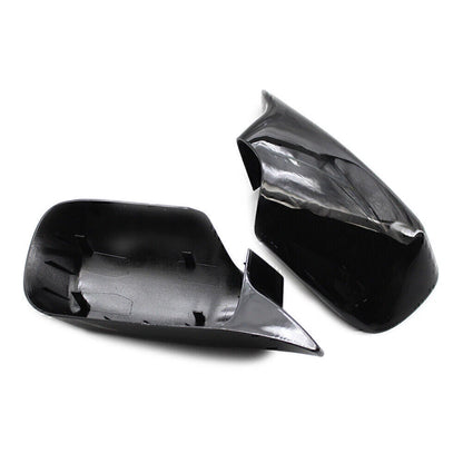 Glossy Black ABS Front & Rear View Mirror Covers for BMW E46 (1998-2005)