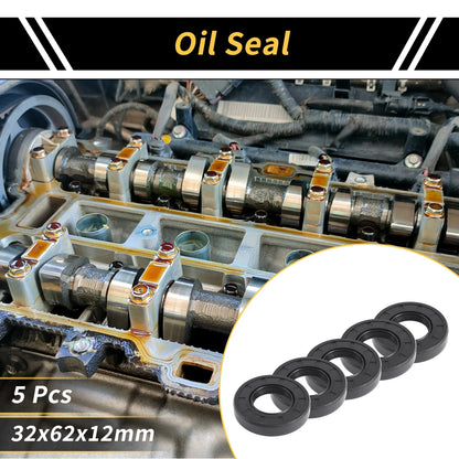 Oil Seal 32x62x12mm 5 Pcs Seal Ring Rotary Shaft Seal NBR Rubber