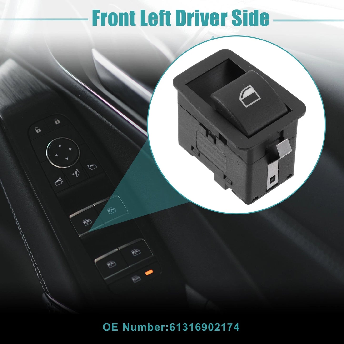 Front Left Driver Side Master Power Window Switch for BMW 323i (1999-2000)