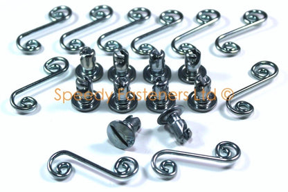 dzus 10x Attaches Moto Démontage Rapide Quart de Tour Fendue D4 AJ5 for Moto