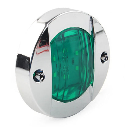 24V Green LED Side Marker Lights for Truck Trailer RV Boat