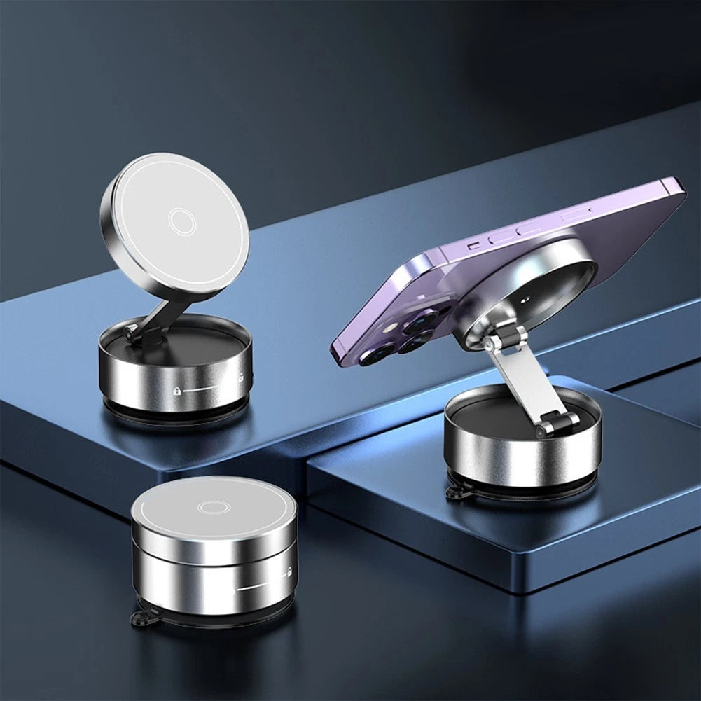 Collapsible Rotary Lift Stand for Smartphones with Powerful Vacuum Suction