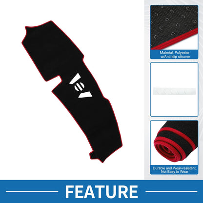Dashboard Dash Cover Mat for BMW X5 Sun Protector Pad Black Red (2023-2024)