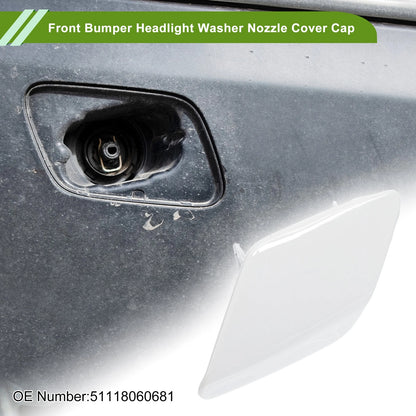 Front Left Washer Nozzle Cover for BMW 428i 2014-2016 (2 x White Caps)