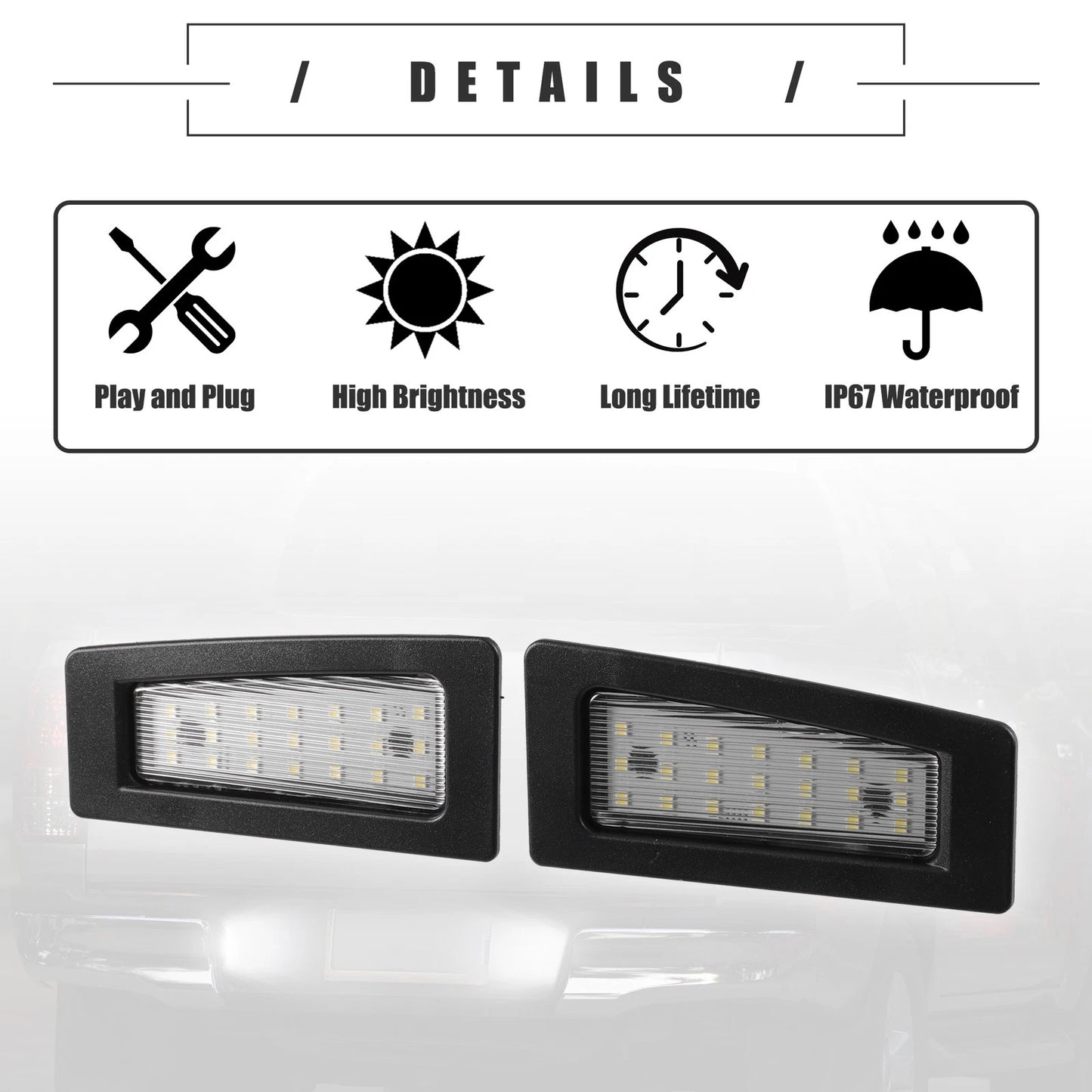 LED License Plate Lights for Mazda 3 (2014-2018)