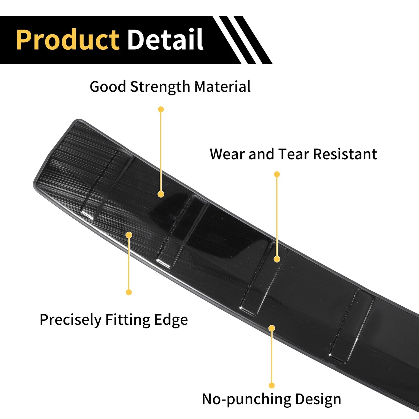 Rear Bumper Topper Black for Honda CRV (2017-2025) 1 Pcs