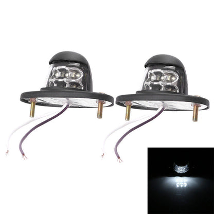 Universal 12V 6 LED White License Plate Lights for Car Truck SUV