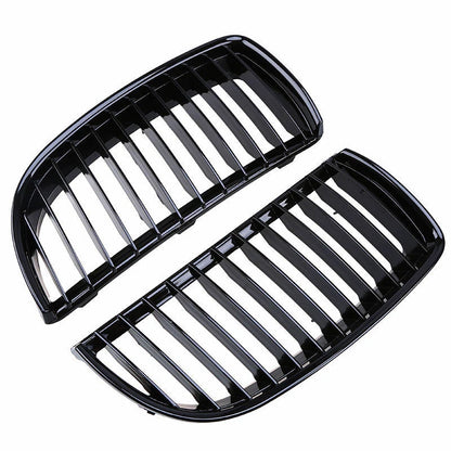 Gloss Black Front Kidney Grille for 2005-2008 BMW 3 Series E90 E91 (2005-2008)