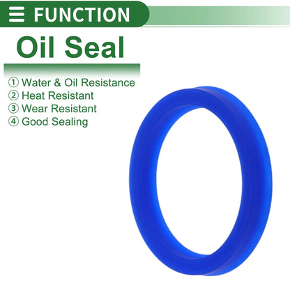 Oil Seal Rotary Shaft Seal TPU 45x55x8mm High Pressure Blue 5 Pcs