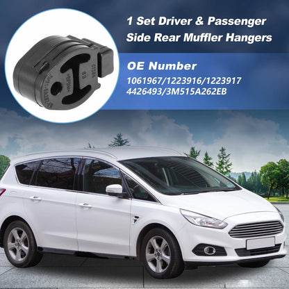 Front Muffler Rubber Hangers for Ford C-Max, Fiesta, Focus (2012-2018)