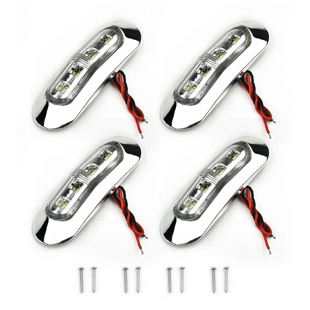 4 x Waterproof 12V-24V Stern Transom Light for Marine Boat LED Deck Courtesy
