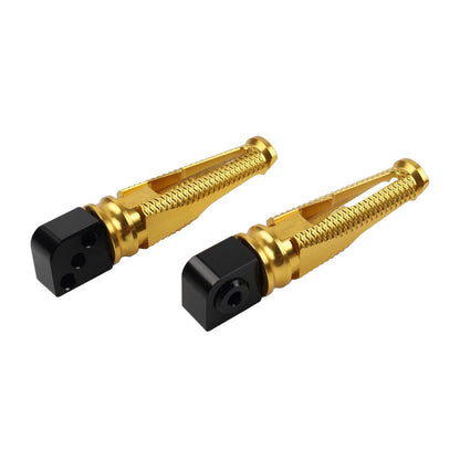 Gold Passenger Rear Footrest Pegs for Kawasaki Z300 400 650 900 ZX6R (2015-2023)