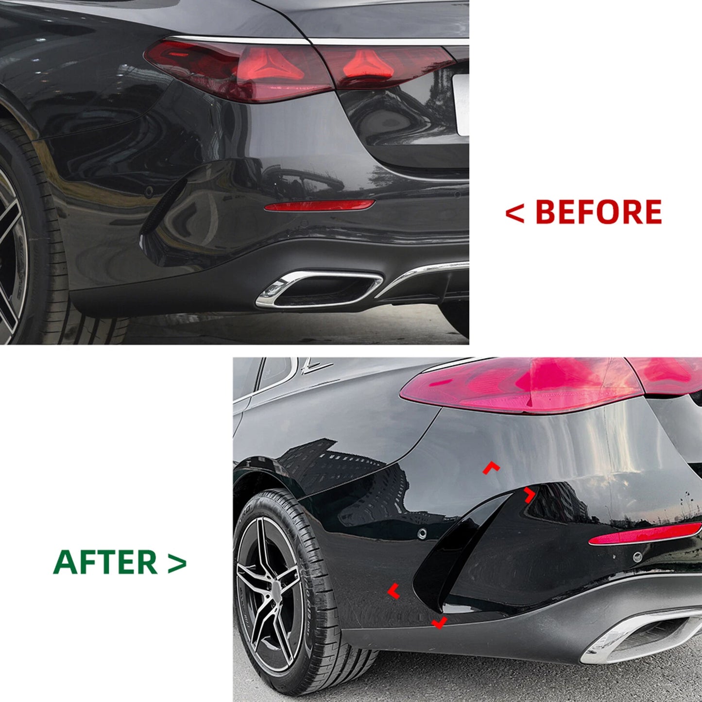 Rear Side Spoiler Cover for Mercedes Benz W214 E260 E300 AMG (2024+)