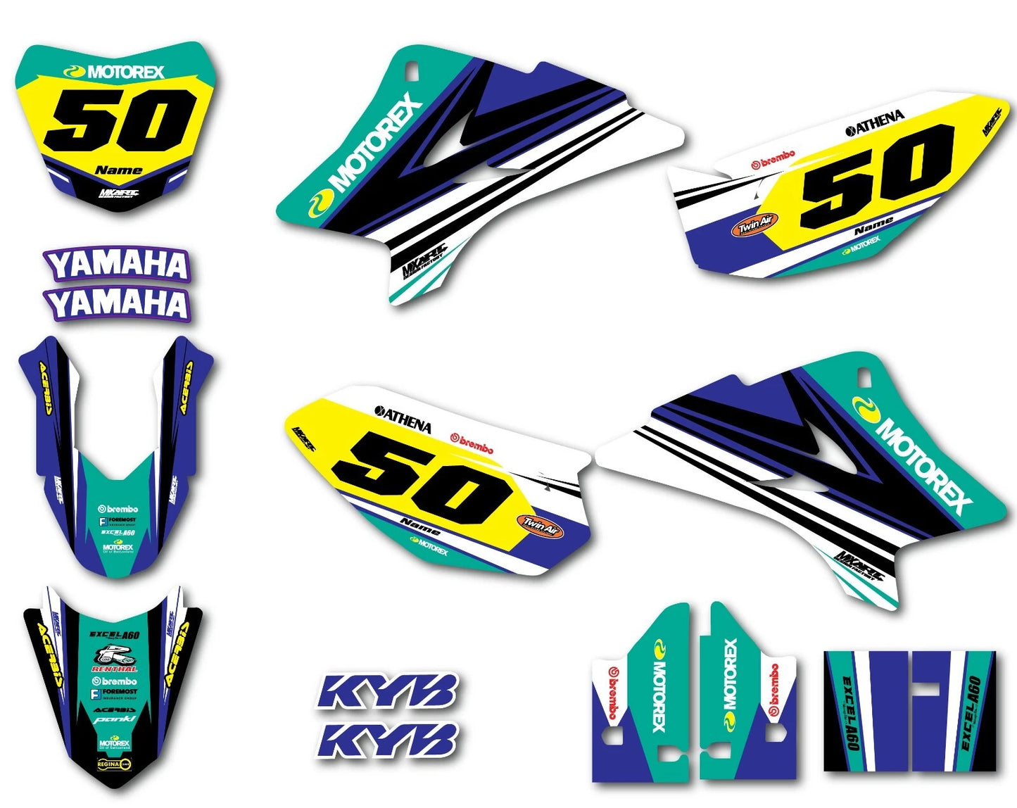 Custom Graphics Full Kit for Yamaha TTR 50 (2006-2023) Stri Style Stickers