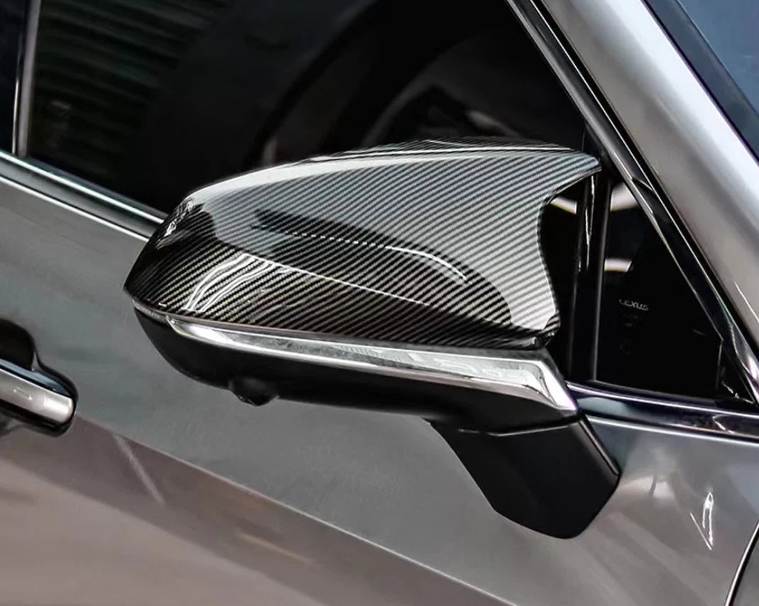 Carbon Fiber Ox Horn Rearview Mirror Side Lid Cover Trim for Lexus RX (2016-2022)