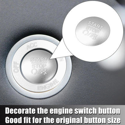 Engine Start Stop Button Cover Kit Silver Tone for Dodge Charger Challenger