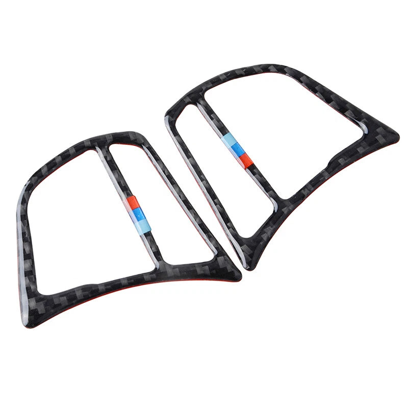Real Carbon Fiber M Color Steering Wheel Switch Trim for BMW F30 F35 (2003-2018)
