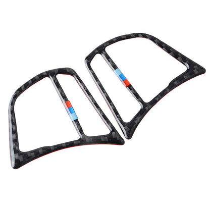 Real Carbon Fiber M Color Steering Wheel Switch Trim for BMW F30 F35 (2003-2018)